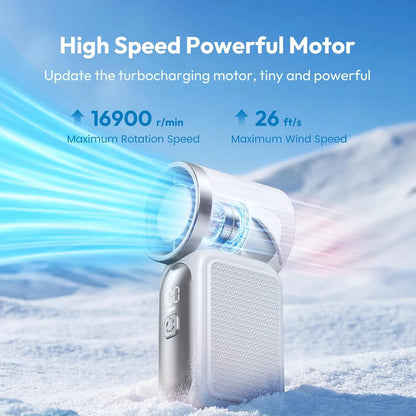 Portable Handheld Fan Mini Personal Fan with LED Display High Velocity Cooling Fan for Travel Outdoor Fun