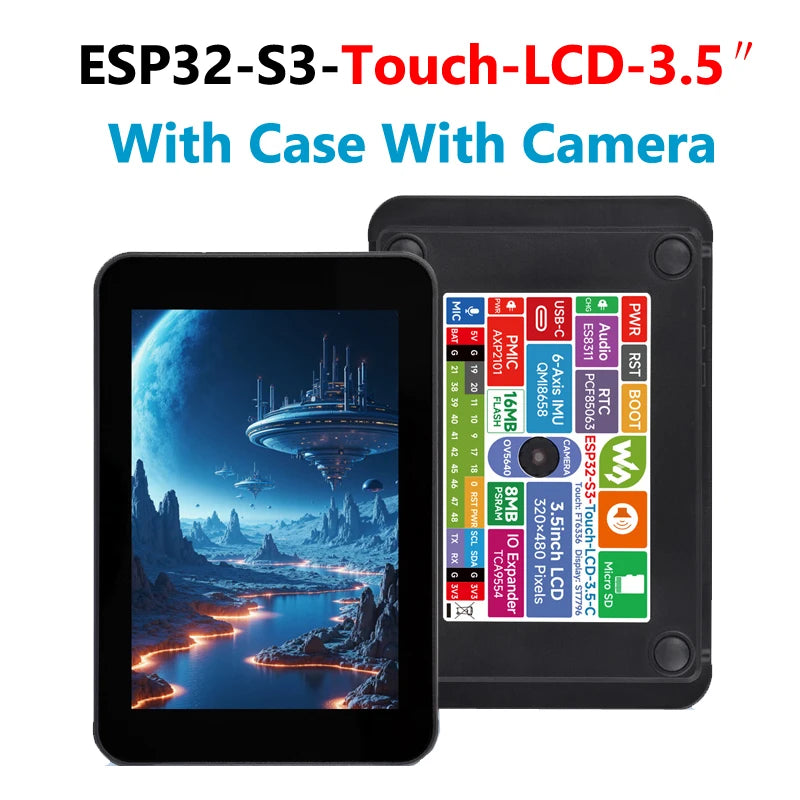 DeepSeek AI Voice Chat Robot BOX ESP32-S3 Development Board 3.5 inch LCD N16R8 Touchscreen Display 6-Axis /Camera/SD For XiaoZhi
