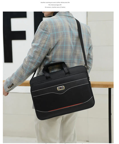 Simple Tote Men Business Briefcase Handbag For 15.6 inch Laptop Bags Large Capacity Shoulder Bags Travel Notebook Messenger Bag