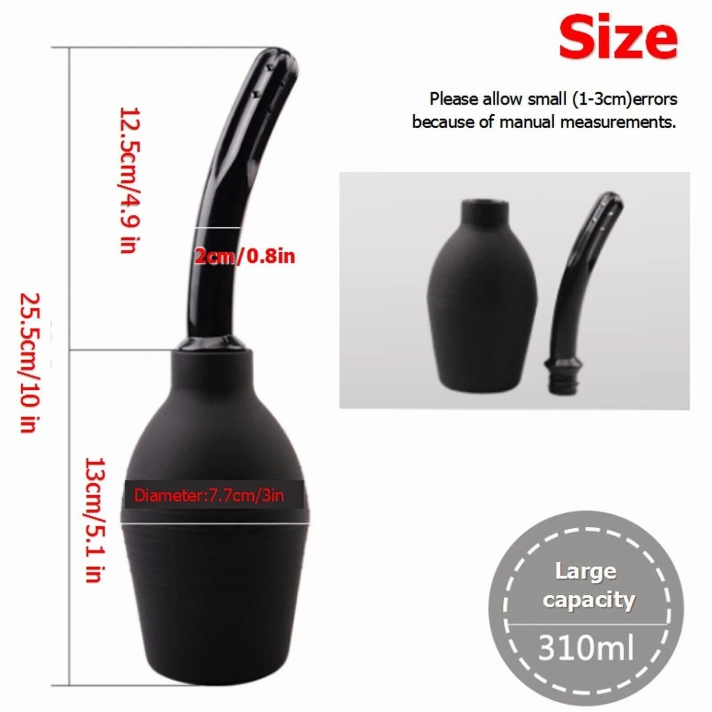 Intimate Goods Enema Cleaning Container Masturbator Anal Shower Vagina Cleaner Douche Anal Cleaner for Men Women Enema Bulb