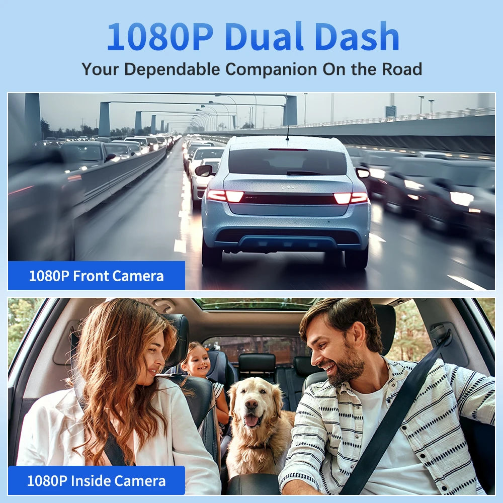 Dash Cam For Cars FHD1080P Driving Recorder Car Camera DVR Night Vision Video Recorder Built-In Wi-Fi Tachograph Auto Parts