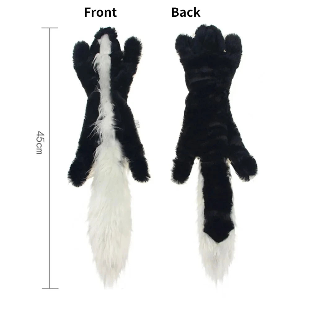 Funny Simulated Animal No Stuffing Dog Toy with Squeakers Durable Stuffingless Plush Squeaky Dog Chew Toy Crinkle Pet Squeak Toy