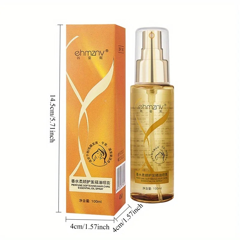 100ml perfume hair care essential oil spray brightening hair care essential oil, long-term moisturizing: make hair soft，