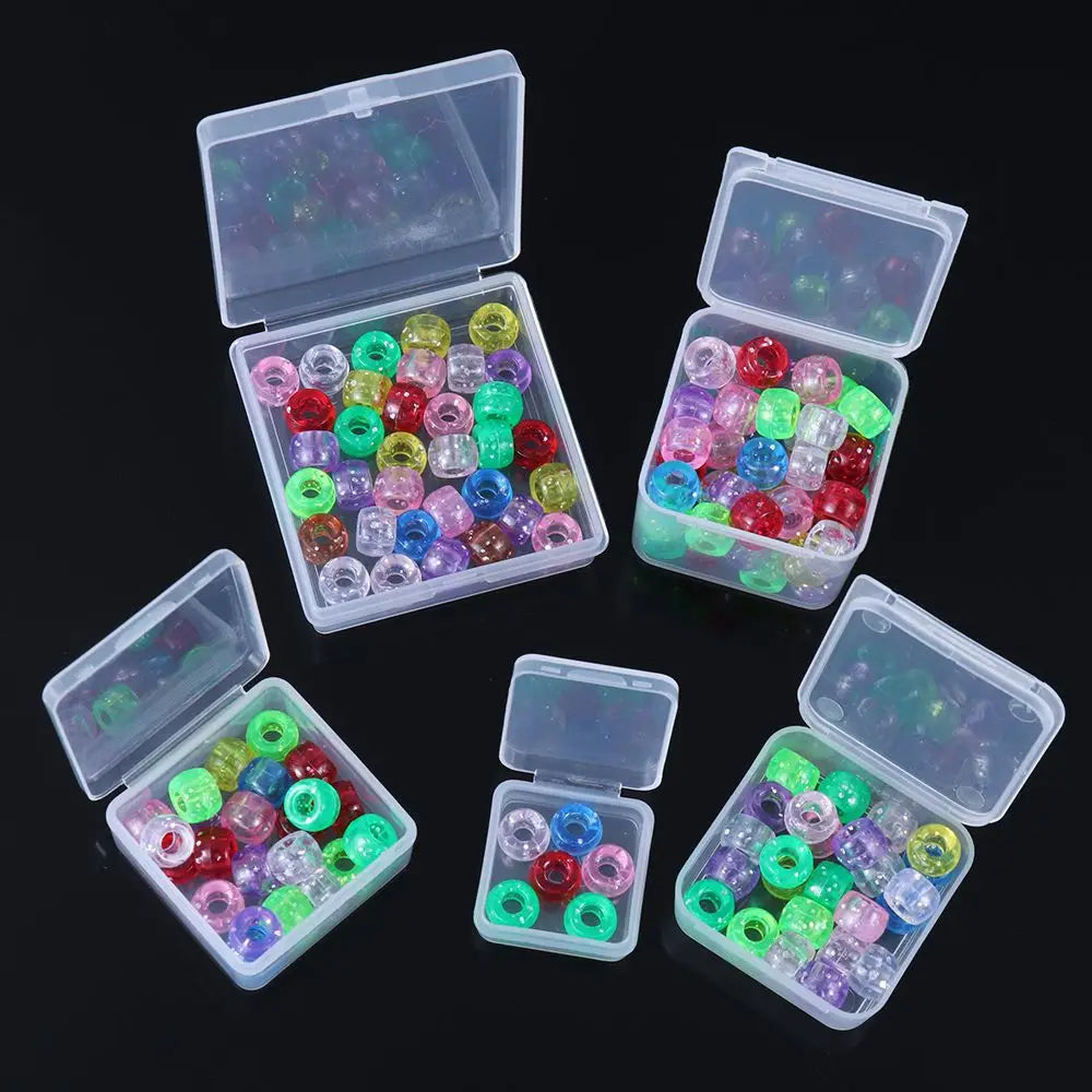 1Pcs Plastic Transparent Storage Box Small Items Sundries Jewelry Organizer Case Beads Container Pill Chip Box Tools Accessories
