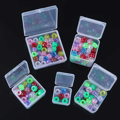 1Pcs Plastic Transparent Storage Box Small Items Sundries Jewelry Organizer Case Beads Container Pill Chip Box Tools Accessories