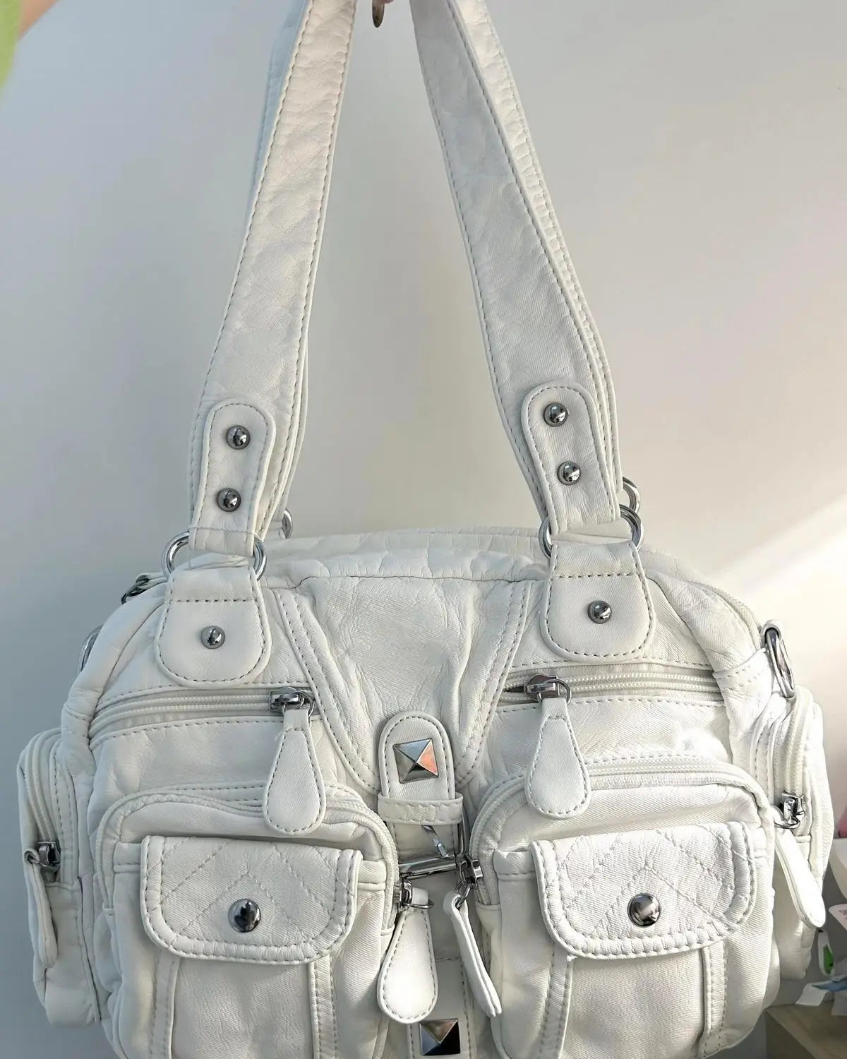 JIAERDI Hot Girls White Y2k Shoulder Bags Women Vintage Subculture Leather Casual Handbag Female Harajuku Underarm Bag Purse New