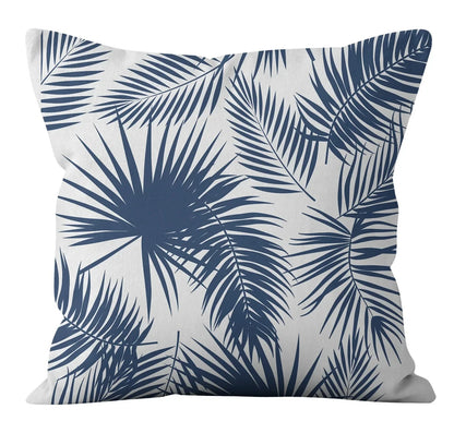 Modern Fashion Nordic Sofa Simple Cushion Cover Living Room Decoration Pillow Cover Navy Blue Geometric Pillow Cover