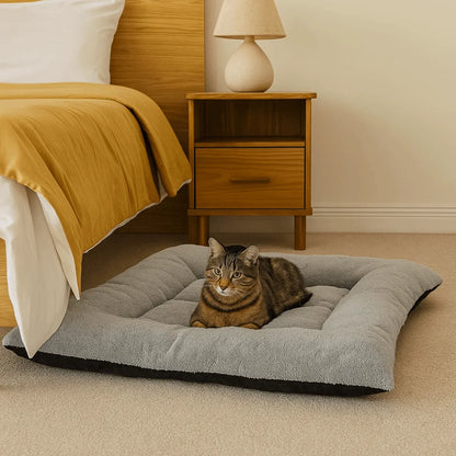 Pet Floor Pad Warm Dog Bed Mat Surrounding Style Super Soft Pet Pad Non-slip Comfortable Thickened Pet Mat Pet Rest