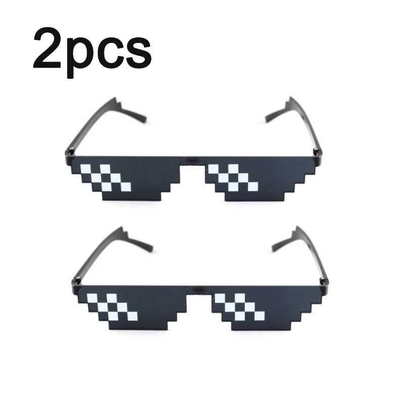 Mosaic Sunglasses Cool Party Vintage Shades Eyewear For Men Pixelated Sunglasses Funny Women Glasses