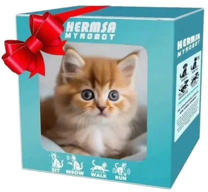 Smart Electric Plush Cat Toy Realistic Walking Purring Stuffed Animal Cute Interactive Pet Doll Kids Birthday for Boys Girls