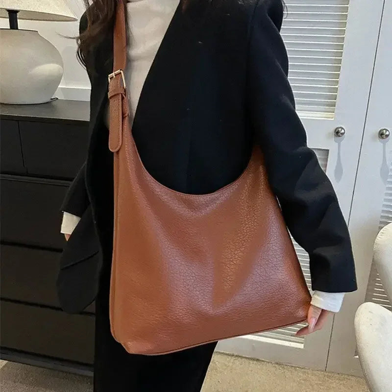 Fashion Leather Tote Bag for Women 2024 Trend Female Simple Large High Capacity Shoulder Bag Women Handbags Messenger Bags