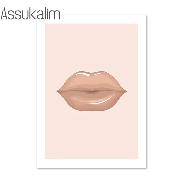 Fashion Wall Paintings Flowers Print Pictures Perfume Canvas Poster Lips Love Art Prints Nordic Wall Posters Living Room Decor