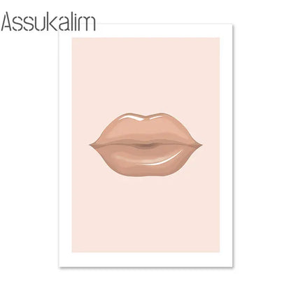 Fashion Wall Paintings Flowers Print Pictures Perfume Canvas Poster Lips Love Art Prints Nordic Wall Posters Living Room Decor