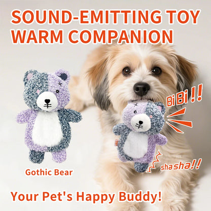 Cute Small Animal Dog Plush Toys Full Body Rattle with Built-In Squeaker Interactive Pet Playtime Toy to Reduce Loneliness