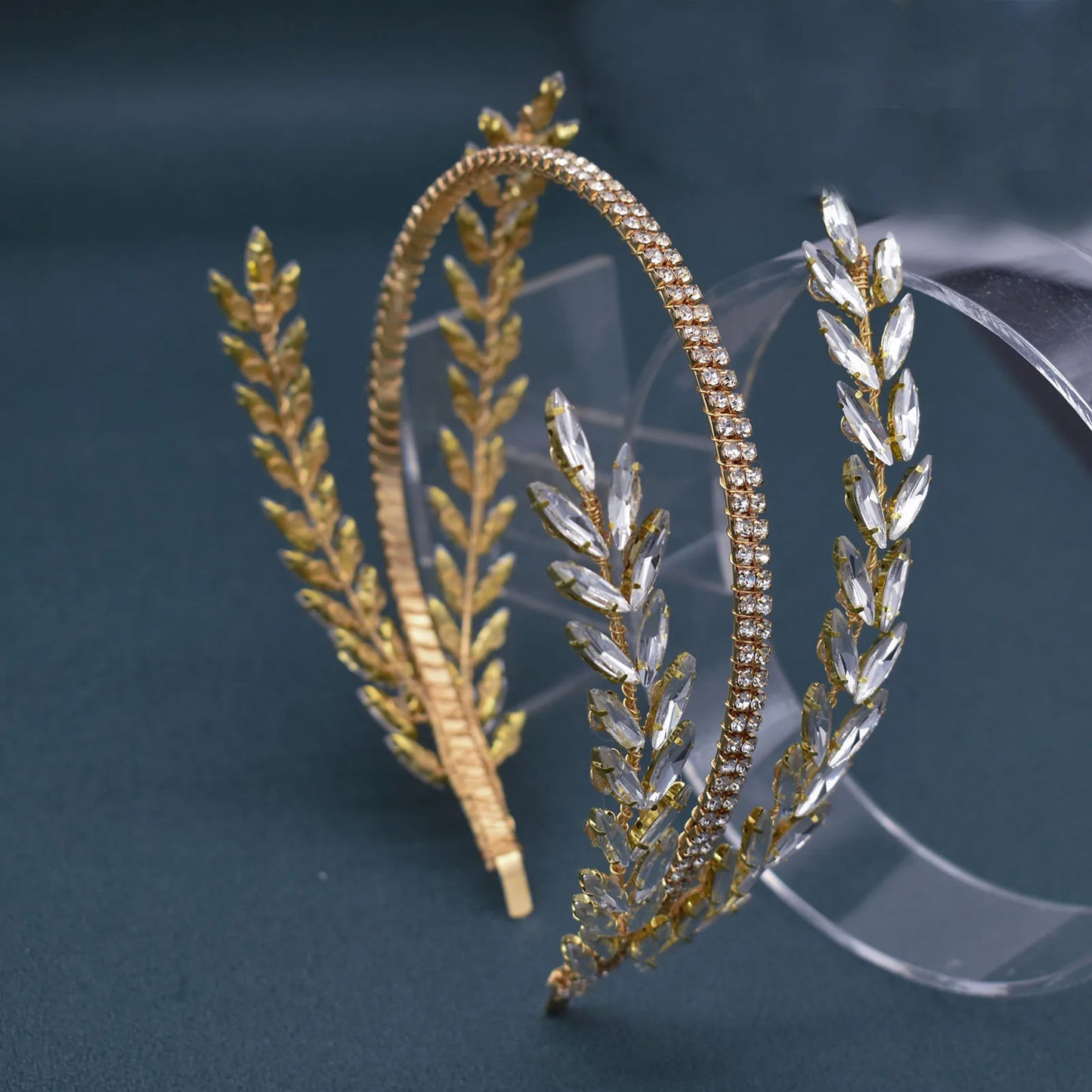 A115 Sparkling Wedding Tiara Zircon Hair Band Hair Accessories Crystal Bridal Headwear Pearl Head Hoop Beaded Bridal Hair Piece