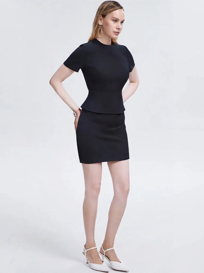 Women's Business Suits Summer Short Sleeve OL Style Office Formal Professional Work Wear Set with Skirt And Tops Career Outfit