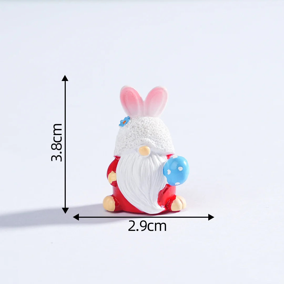 8/24PCs Mini Dwarf Doll Figurine Miniature Resin Mushroom Gnome Doll Garden Landscape Crafts Small Ornaments Desktop Decoration
