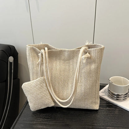 Designer Women Handbags Fashion Large Capacity Straw Tote Bag Summer Beach Bag Casual Bali Big Purse