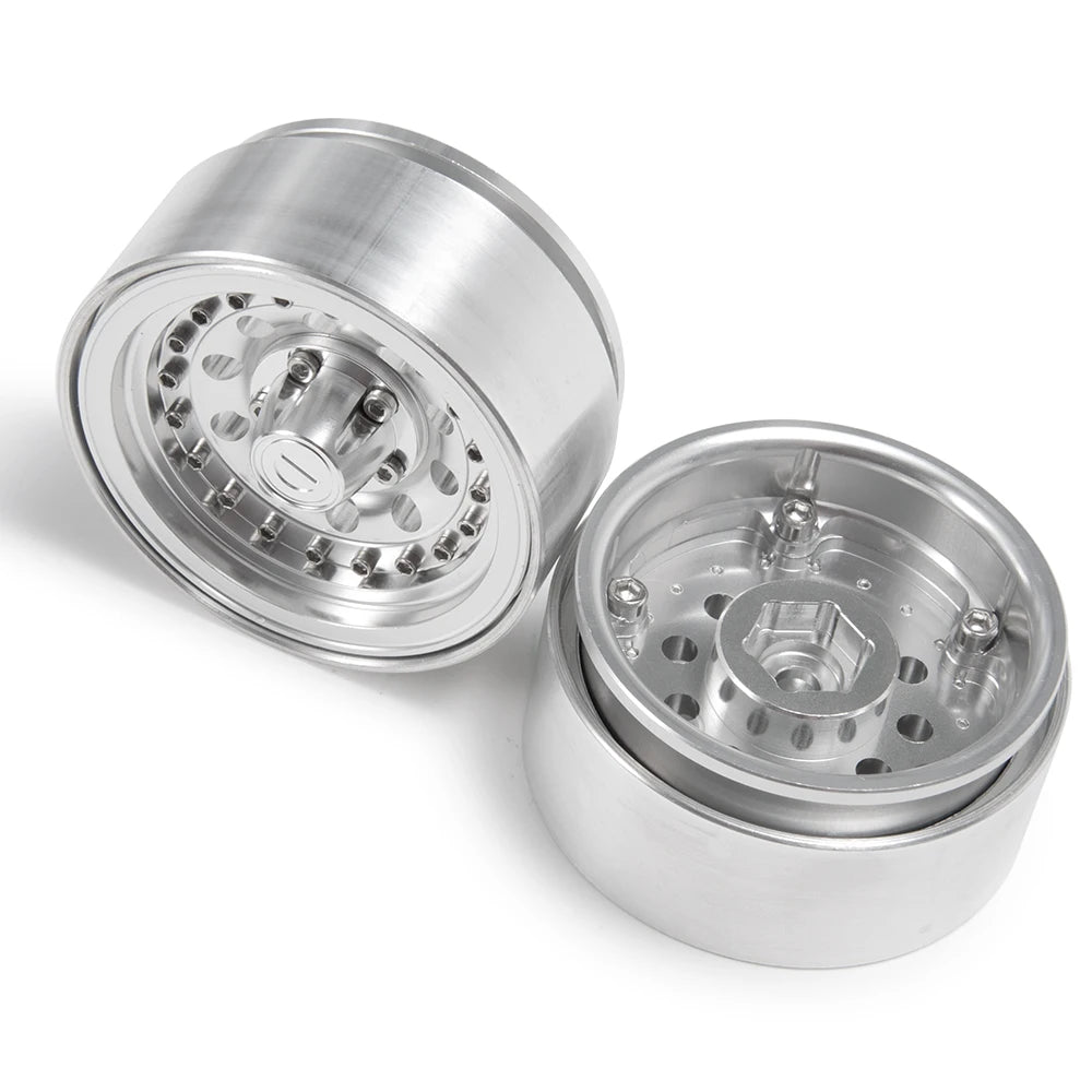 AXSPEED Aluminum Alloy 1.9 inch Beadlock Wheel Rims Hubs 27mm for TRX-4 D90 Axial SCX10 CC01 1/10 RC Crawler Car Truck Parts