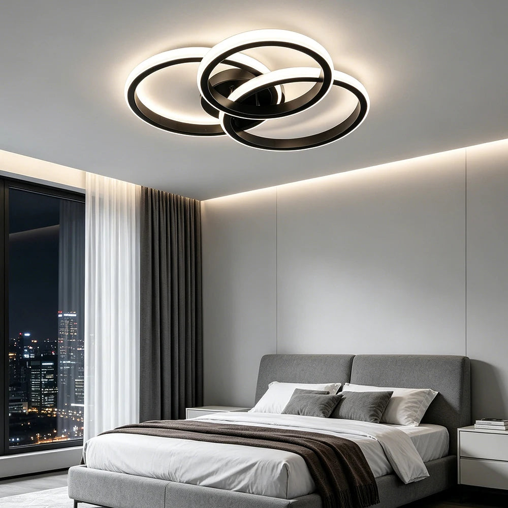 Modern LED Ceiling Light for Living Room Bedroom Hallway Lamp Square Round Chandelier Indoor Lighting Fixture