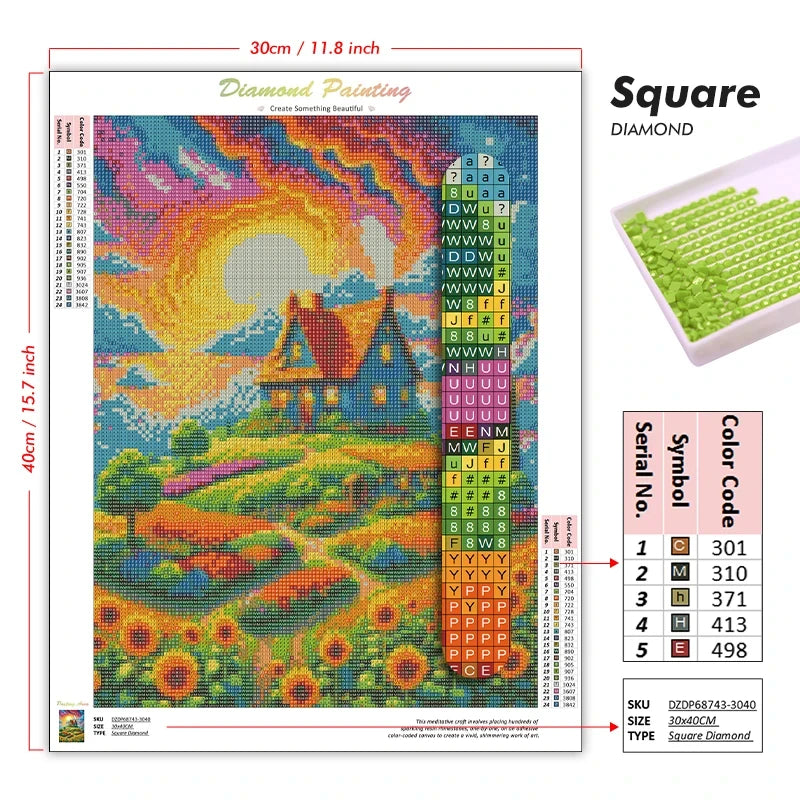 Diamond Painting  Accessories Landscape Scenery Diamond Mosaic Handmade Art Exquisite Gift Home Decor