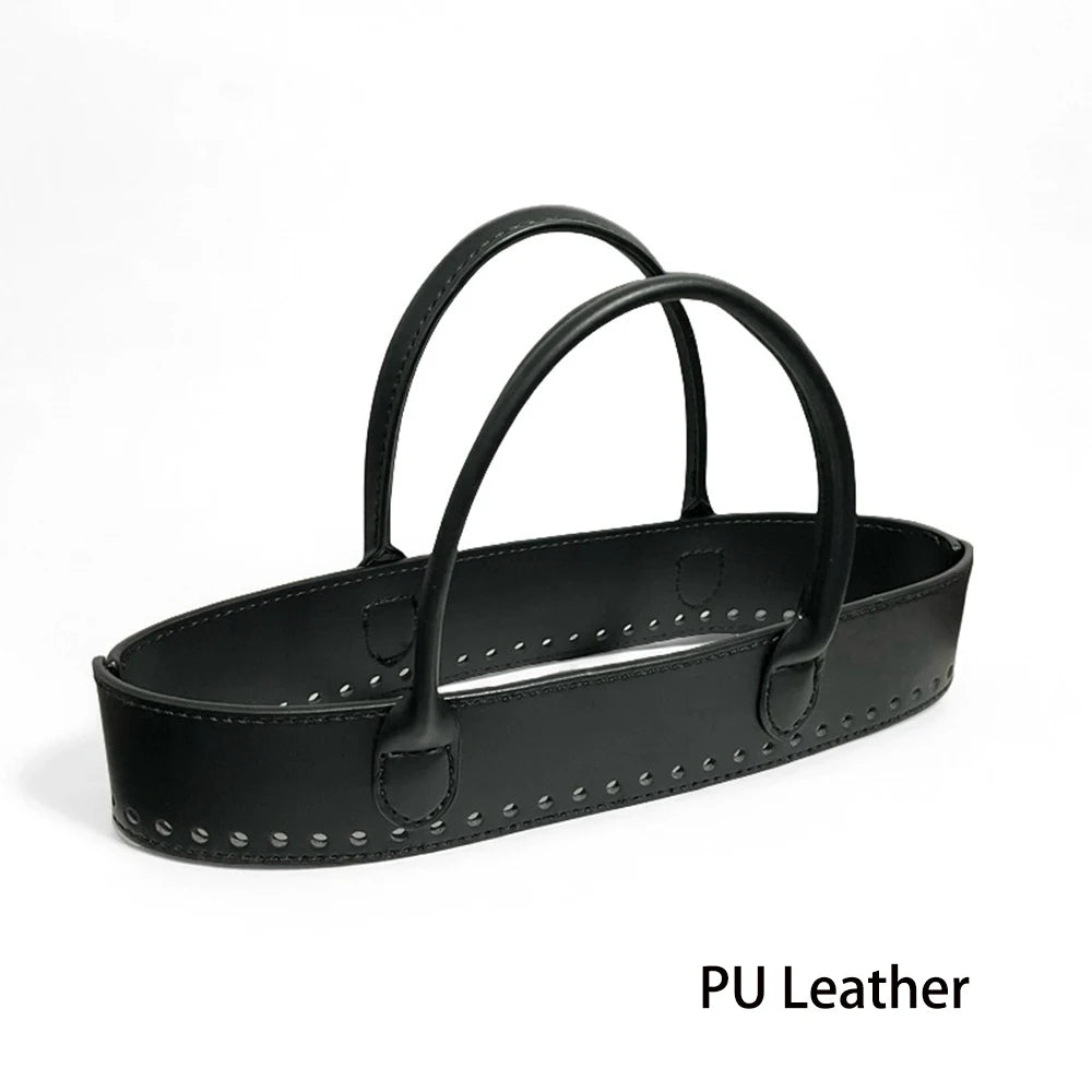 DIY Knitting Crochet Bag Accessories Set Genuine Leather Handles For PRADA Bag Handmade Making Woven Bag DIY Kit