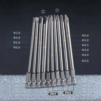 Magnetic Screwdriver Set Batch Head Steel Slotted Phillips Screw Driver Bits Car Repair Electric Drill Power Tool Accessories