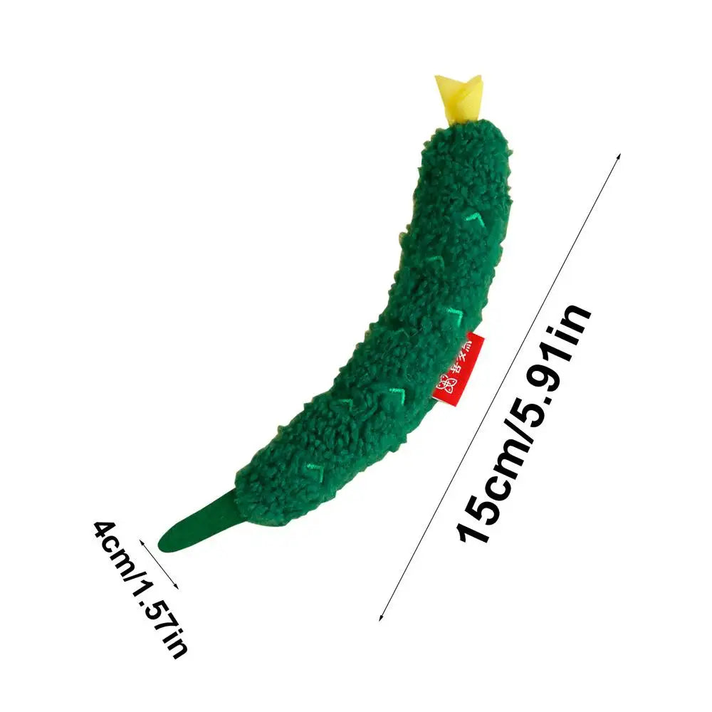 Plush Catnip Toy Catnip Toys Cucumber Stuffed Chew Toys Soft Pet Supplies Interactive Crinkle Cat Toys For Kitten & Indoor Cats
