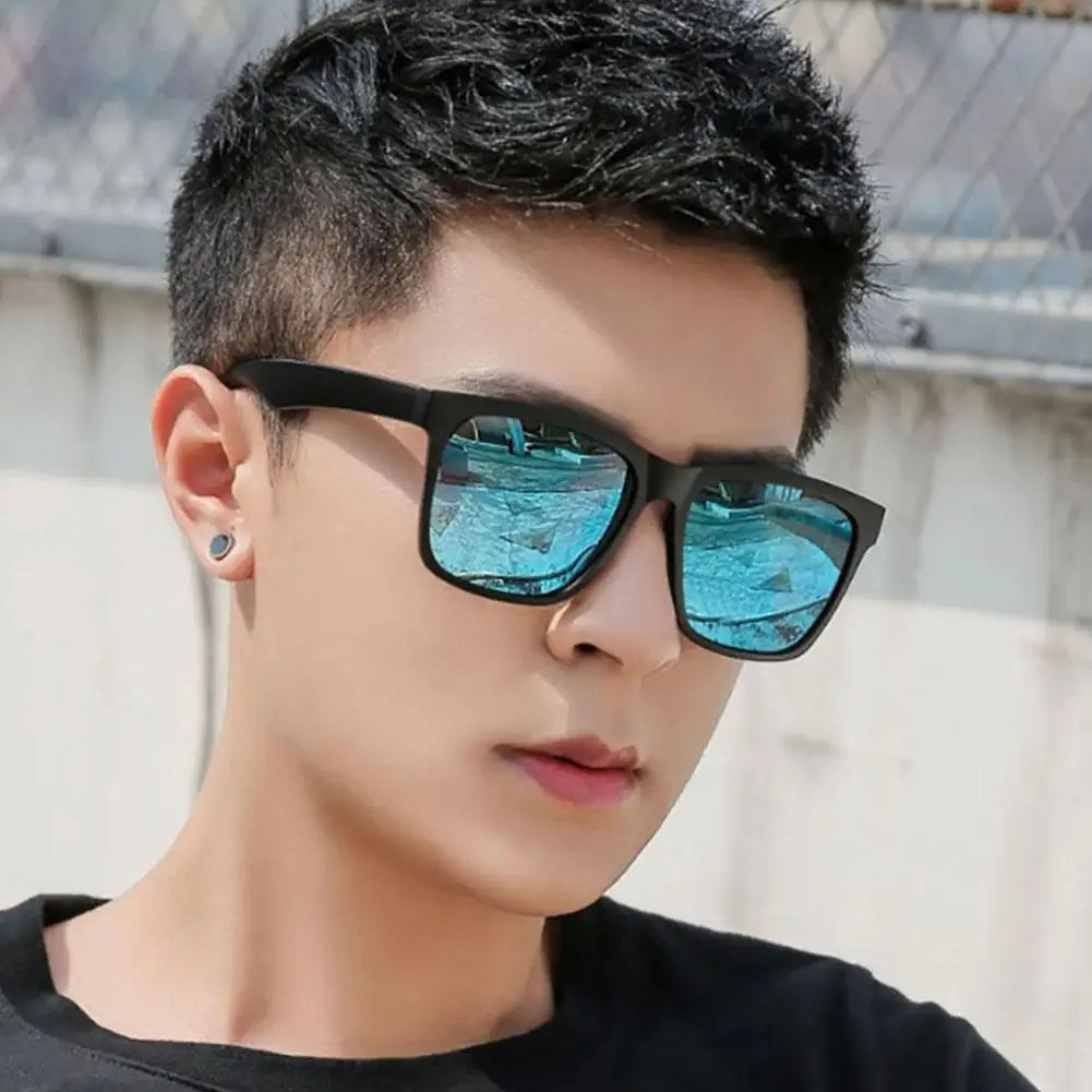 New Large Retro Square Frame Sunglasses Fashion Sun Glasses Men Driving Fishing And Riding Eyewear UV400