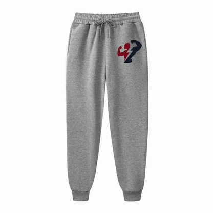 Athletic Performance Men's 100% Cotton Gym Long Pants Elastic Waist Drawstring Sweat-Absorbing Comfortable Trousers