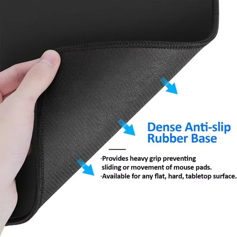 Solid black small mouse pad, desktop pad, computer accessory, rubber anti-slip office pad, suitable for office work and gaming,