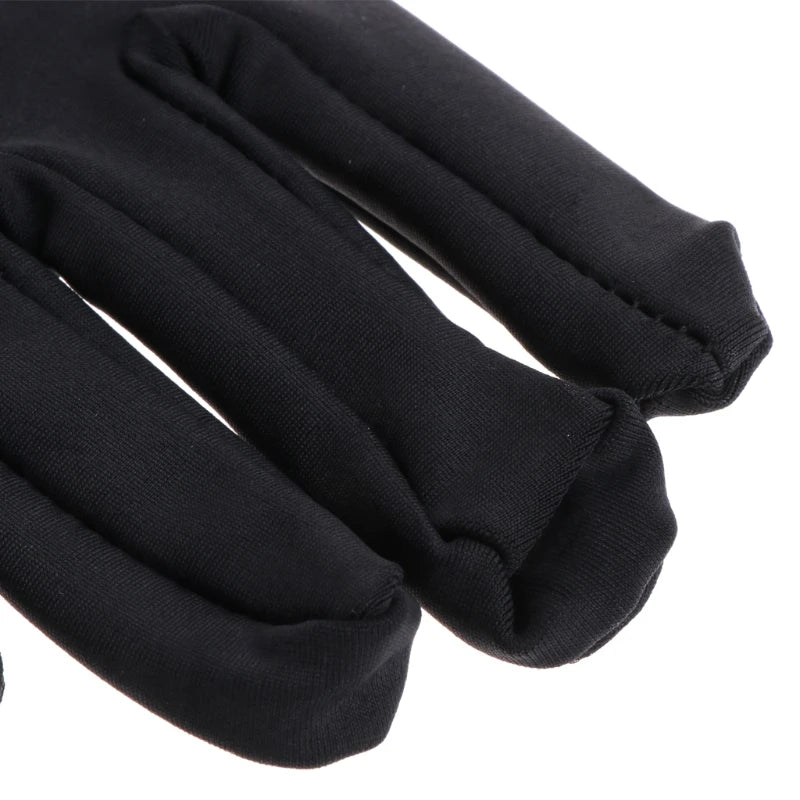 Practical Jewelry Gloves Wrist Length Gloves Black Gloves Work for PROTECTION Coin Inspection Gloves for Fetching Jewels