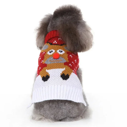 Dog Sweater, Pet Hoodie, Skull Coat, Pet Clothing, Elk Christmas Puppy Dog Clothes, Autumn Pet Clothes