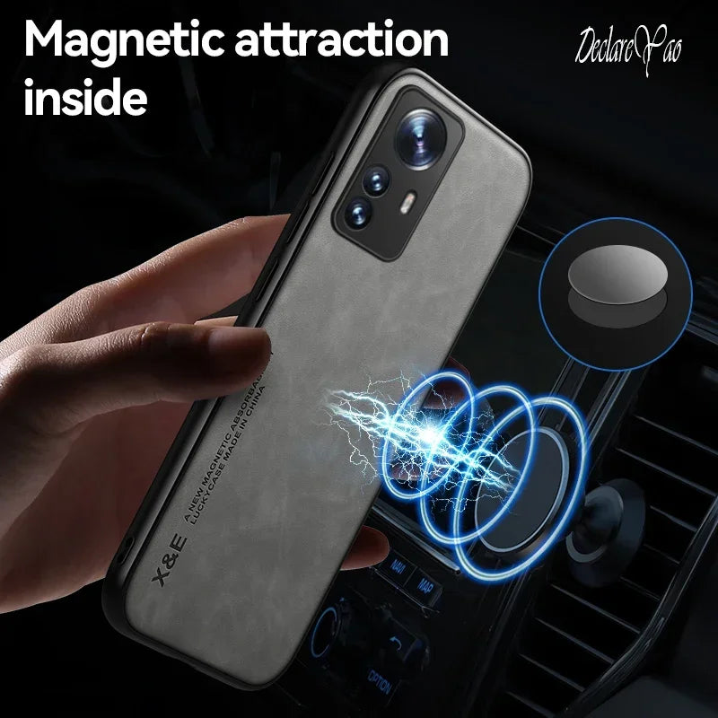DECLAREYAO Slim Suede Leather Hard Coque For Xiaomi Mi 14T 13T 12T 11T 10T 9T 15 Pro 14 Ultra 13 12 12X 12S 11 Lite Case Cover