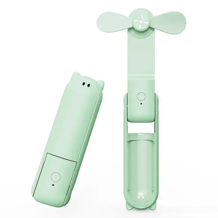 Portable Mini Fan USB Rechargeable Foldable Handheld Fan With Lanyard 3-speed Adjustable Hanging Neck Fans for Outdoor Travel
