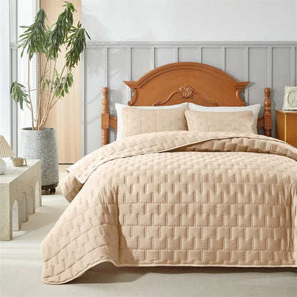 Quilt Bedding Sets, Lightweight Soft Bedspread Coverlet with Pillow Cases, Quilted Blanket Thin Comforter Bed Cover, All Season