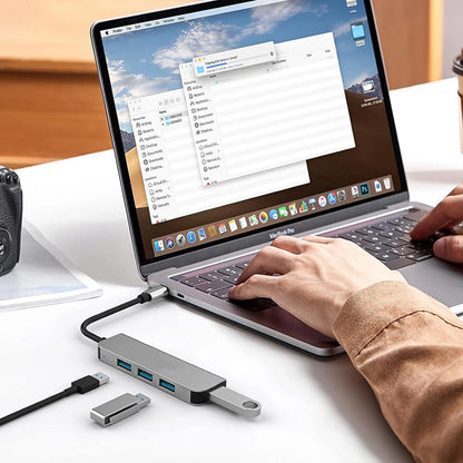 4 Ports USB 3.0 Adapter USB3.0 HUB 3 0 5Gbps High Speed Multi USB-C Splitter for Lenovo Macbook Pro PC Accessories USBC