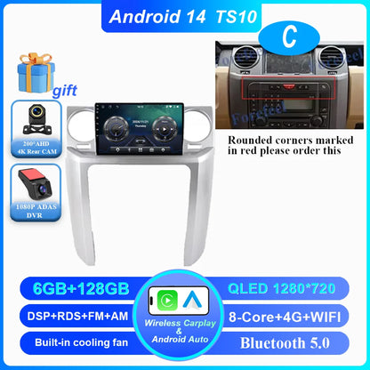 Car Android 16 GPS Navigation For Land Rover Discovery 3 2004 -2009 Auto Radio Stereo Multimidia Video Player Carplay NO 2DIN 4G