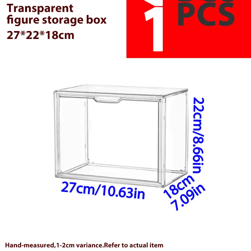 Multifunctional Foldable Storage Box Organizer for Figurines, Jewelry, Makeup, Blind Box, Bag Display – Super Big Acrylic Case