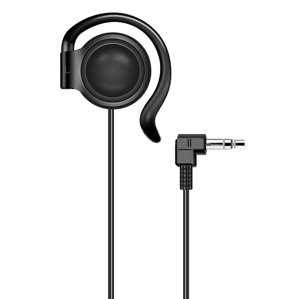3.5mm One Ear Earphone Single Side Earbud Headphone for Wireless Tour Guide System Receiver Laptop MP3/4 Tablet PC Skype