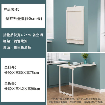Wall Mounted Folding Table,Solid Wood Wall Mounted Dining Table,Hidden Wall Mounted Computer Desk,Multi-functional Foldable Tabl