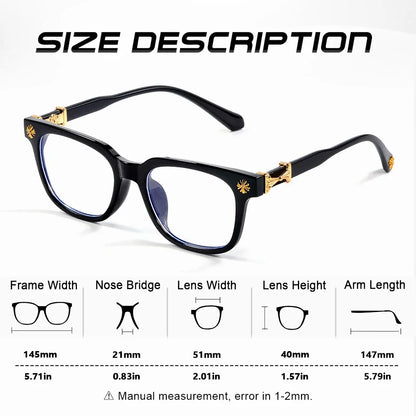 Classic 1Pcs Square Anti Blue Light Glasses For Men And Women Black & Transparent Frame Unisex Computer Wearing Women Glasses