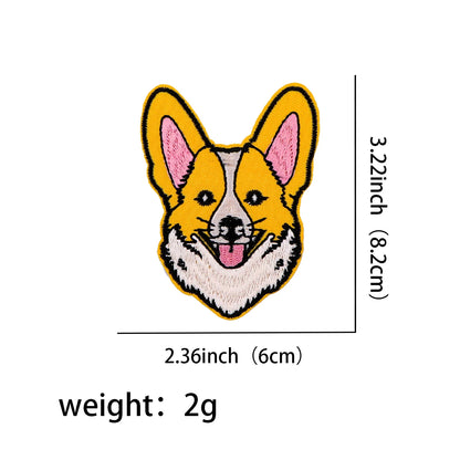 Cute Pet Dogs Patches On Clothes Animals Embroidered Patches Cartoon Cat Badges Iron On Patch DIY Clothing Accessories