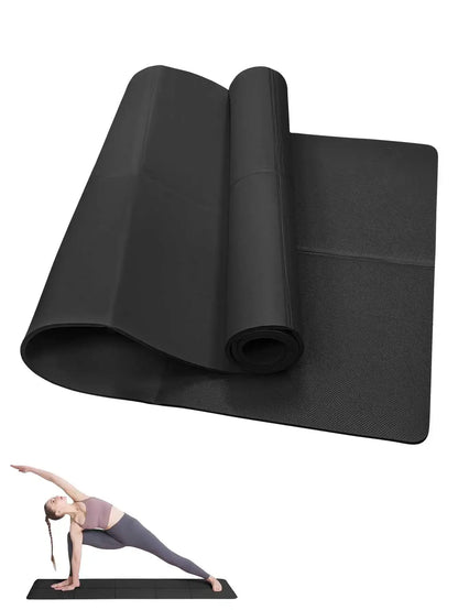 4 mm Anti-Slip Yoga M4mm Anti‑Slip Yoga Mat Portable Fitnesat Portable Fitness Workout Mat For Pilates Home Gym Ladies Exercise
