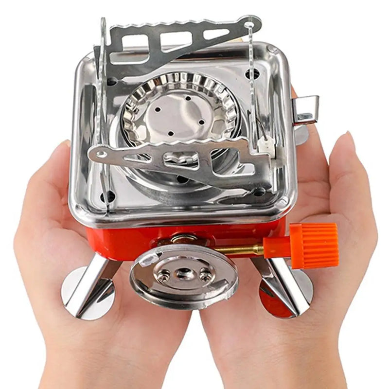 1pcs Camping Gas Stove Portable Folding Outdoor Backpacking Stove Tourist Equipment For Cooking Hiking Picnic