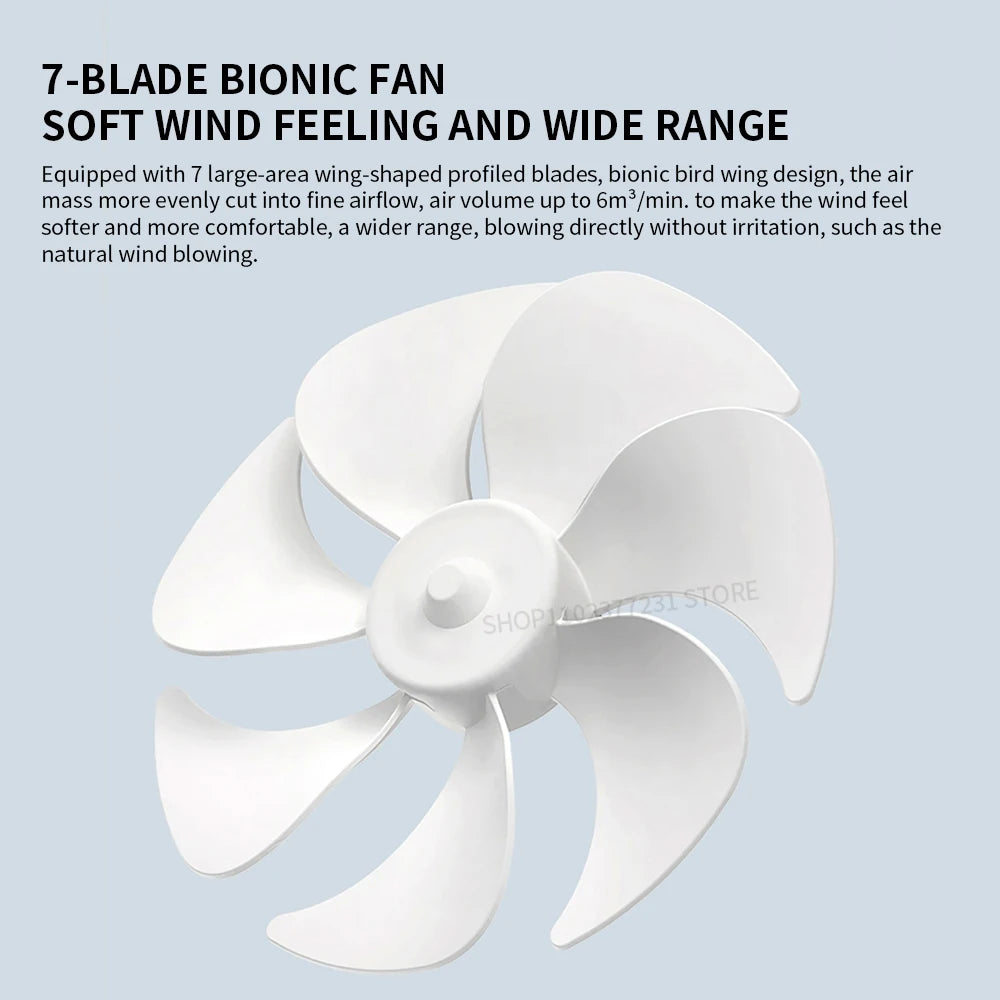 XIAOMI Mijia Portable Desk Fan USB Rechargeable Handheld Mini Electric Fans Cordless Air Cooling Small Fan 4 Gears Speed
