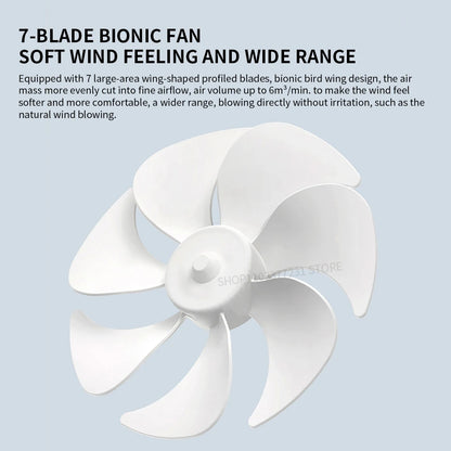 XIAOMI Mijia Portable Desk Fan USB Rechargeable Handheld Mini Electric Fans Cordless Air Cooling Small Fan 4 Gears Speed