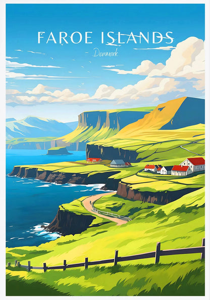 Denmark Portugal Holland Travel Poster Copenhagen Madeira Porto Canvas Painting Wall Art HD Picture for Living Room Home Decor