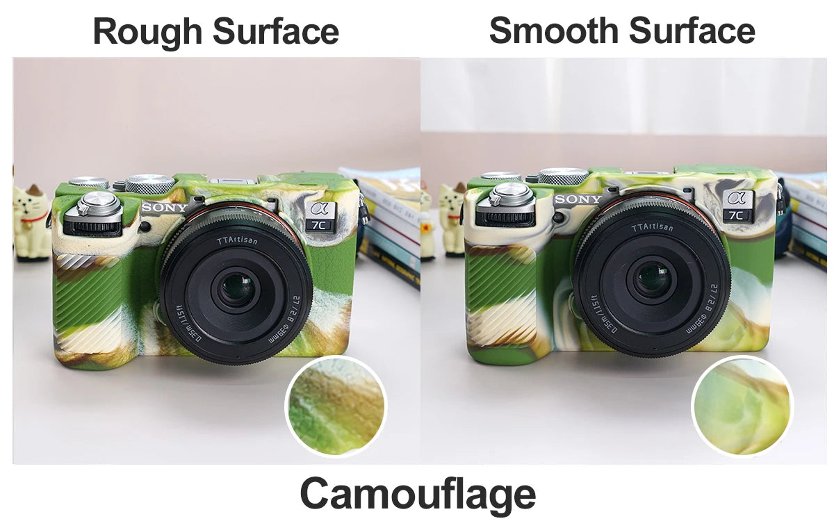 Camera Silicone Case for Sony Alpha 7C Mark II A7CR Camera Cover Full Body Case Protector Sony A7CII A7CR with glass film