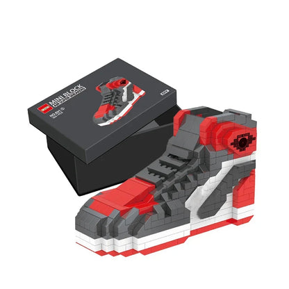 Mini Sports Basketball Shoes Building Blocks Sneakers Model DIY Assembly Bricks Toys For Children Boys Birthday Christmas Gifts